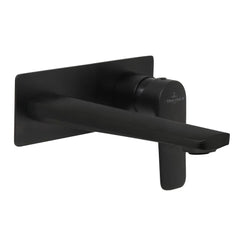 Villeroy & Boch O.Novo Style Rectangular Wall Mounted Basin Mixer Set - Matte Black