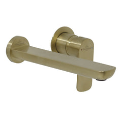 Villeroy & Boch O.Novo Wall Mounted Basin Mixer Set - Brushed Gold