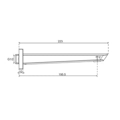 Villeroy & Boch Stratos Bath Spout - Dimensions