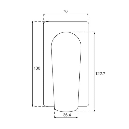 Villeroy & Boch Stratos Rectangular Shower Mixer - Dimensions