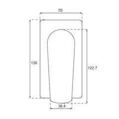 Villeroy & Boch Stratos Rectangular Shower Mixer - Dimensions