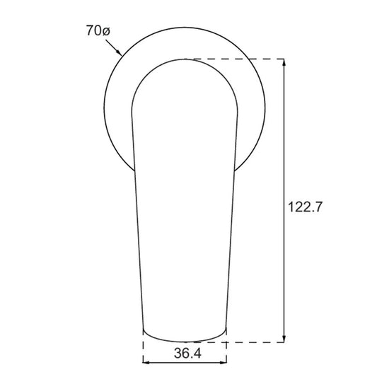 Villeroy & Boch Stratos Shower Mixer - Dimensions