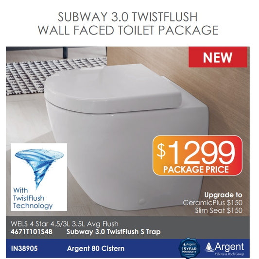 Villeroy & Boch Subway 3.0 Wall Faced Toilet - Argent Package