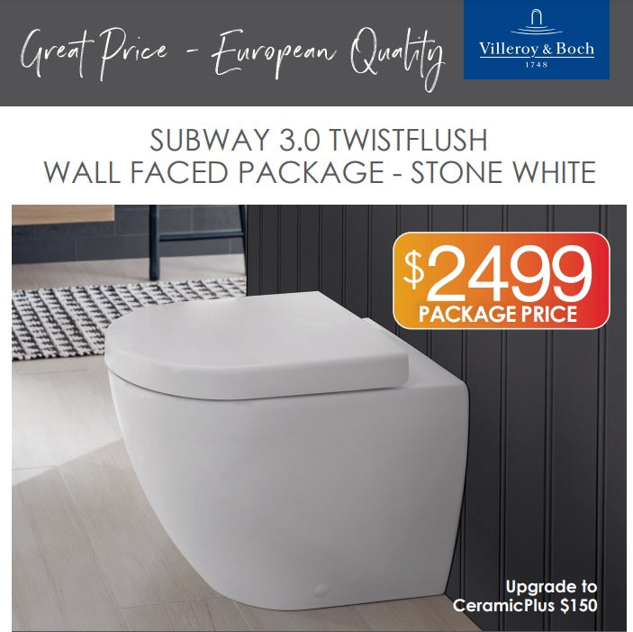 Villeroy & Boch Subway 3.0 Wall Faced Toilet in Stone White - Package