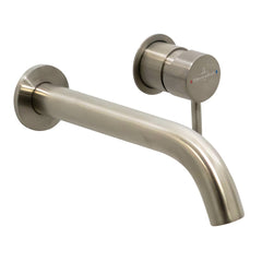 Villeroy & Boch Vita Wall Mounted Basin Mixer Set - Brushed Nickel