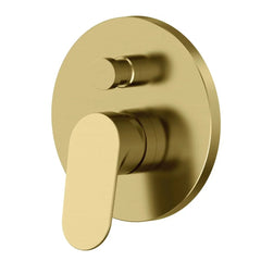 Zucchetti Bath or Shower Wall Mixer with Diverter - Brushed Gold