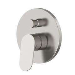 Zucchetti Bath or Shower Wall Mixer with Diverter - Brushed Nickel