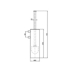 Zucchetti Bellagio Wall Mounted Toilet Brush Holder