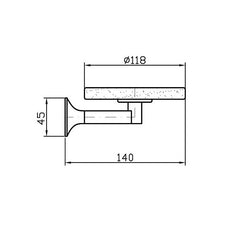 Zucchetti Bellagio Wall Soap Dish - Dimensions